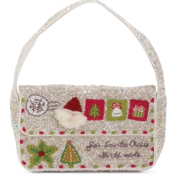 Viral T.J. Maxx Beaded Christmas Shoulder Bag NWT - Picture 6 of 12
